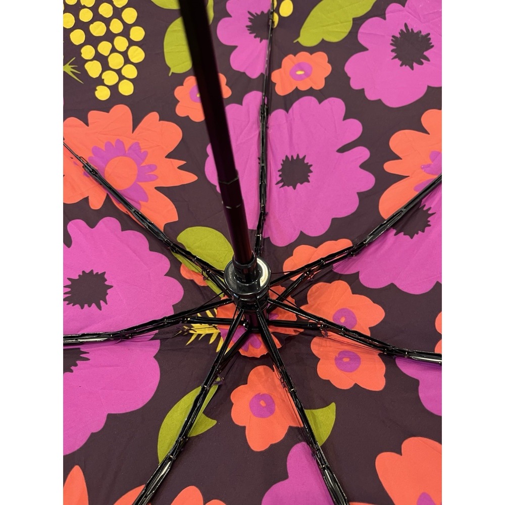 Umbrella Marimekko Kukkatori by Maija Isola Floral Green Pink Yellow Orange - Picture 6 of 16